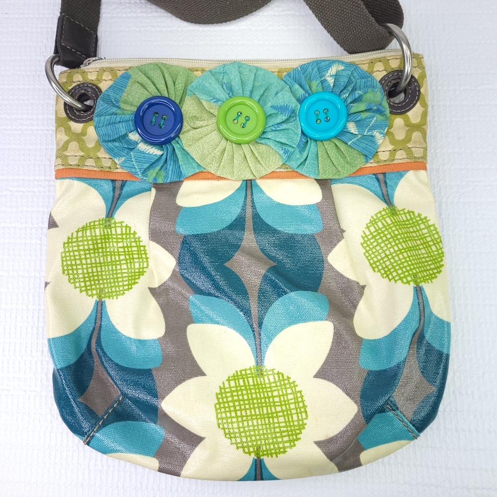 Fossil Key Per Colorful Coated Canvas Crossbody B… - image 2